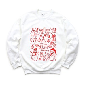 Christmas Chalk Icons - Women's Graphic Sweatshirt - 1 of 4