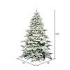 Vickerman Flocked Alaskan Artificial Christmas Tree Unlit - 3 of 4