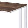 GlasFlength Desks Metal Frame Rustic Computer Desk Gaming Desk Home Office Desk Simple Design for Small Spaces, Brown, 47"*24"*30" - 4 of 4