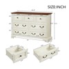 FURNIinspire Dressers 7 Drawers Dresser, Natural Texture Storage Dressers Organizer For Bedroom, Living Room, Multicolored, 47.25"*15.5"*31.5" - 3 of 4