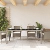 vidaXL Garden Table Set of 4 Light Grey - 3 of 4