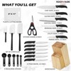 DOMETOUR 23pc Soft Grip Cutlery Block Set - 4 of 4