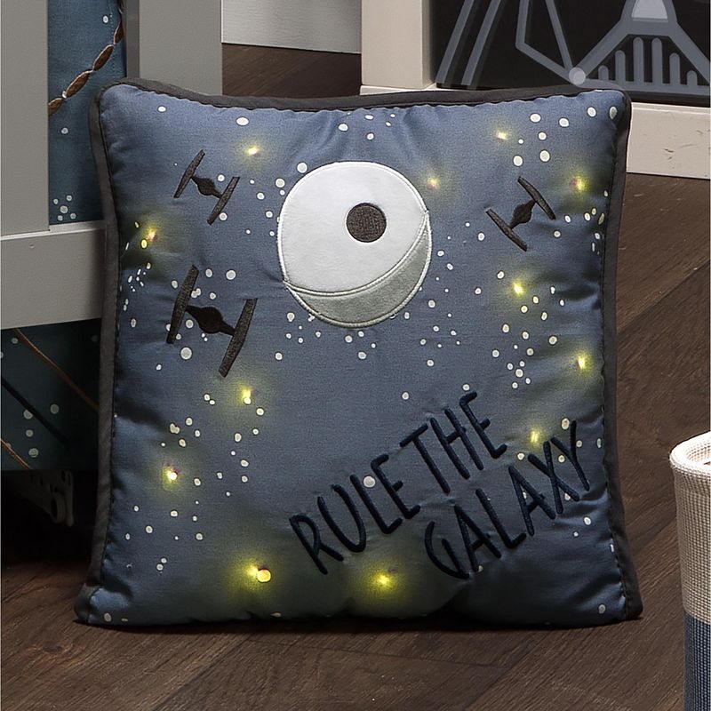 Lambs & Ivy Star Wars Signature Galaxy LED Light-Up Decorative Throw Pillow, 4 of 8