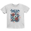 The Juniper Shop Distressed Land Of The Free Flowers Youth Short Sleeve Tee - 2 of 4