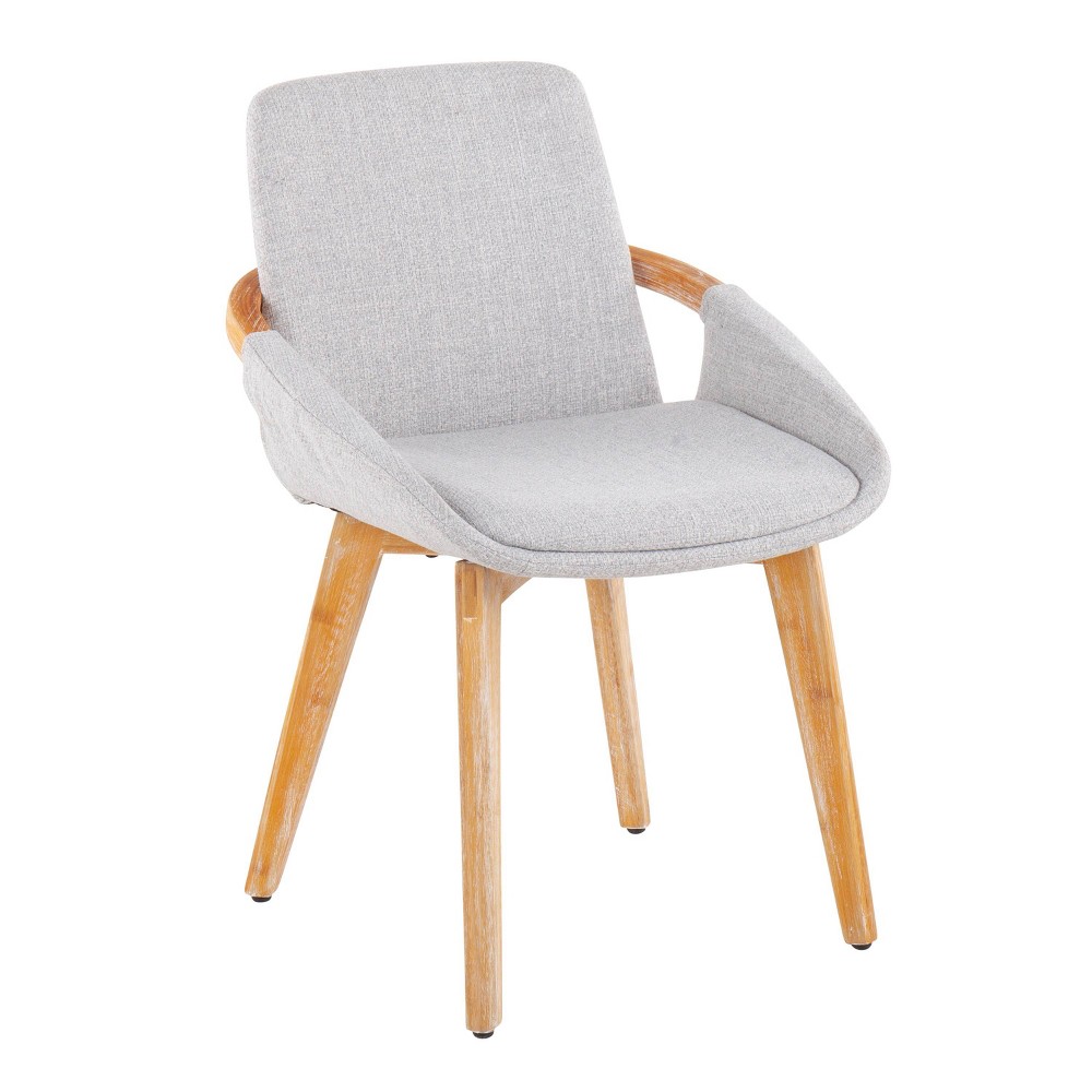 Photos - Chair Cosmo Bamboo/Polyester Dining  Natural/Light Gray - LumiSource