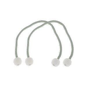 Unique Bargains Magnetic Buckle Large Faux Pearl Curtain Strap Polyester Rare Earth Magnet 2 Pcs - 1 of 4