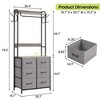 Clothing Rack with 6 Drawers, Freestanding Closet Organizer, Clothes Stand Dresser with Steel Frame & Wooden Top - 2 of 4