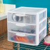 Sterilite 3 Drawer Small Countertop Unit with Drawers Clear/White - image 2 of 4