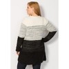 Roaman's Women's Plus Size Ombre Eyelash Cardigan Sweater - 3 of 4