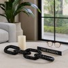 Decorative Objects for Home Decor - Modern Chain Link Sculpture and Metal Statues for Kitchen Decor, Decorations for Living Room, and Table Display - 3 of 4