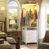 Aheaplus 70" Tall Corner Closet with 3 Drawers and 4 Hooks, Clothing Rack with Hanging - 4 of 4