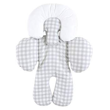 Hudson Baby Infant Unisex Car Seat Body Support Insert, Gray Gingham, One Size