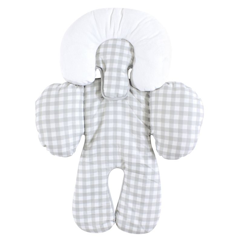 Hudson Baby Infant Unisex Car Seat Body Support Insert, Gray Gingham, One Size, 1 of 5