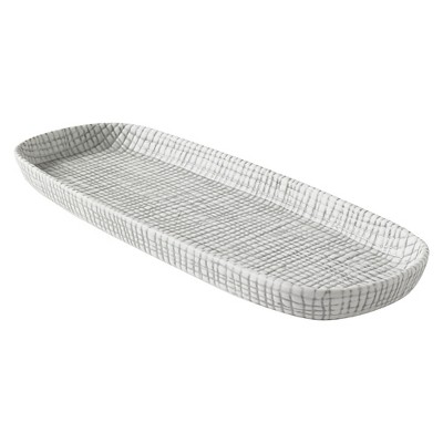 Cestino Tray Gray/White - Cassadecor