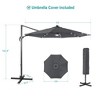 Sonkuki 10-ft LED Solar Lights Aluminum Octagon Cantilever Patio Umbrella - 3 of 4