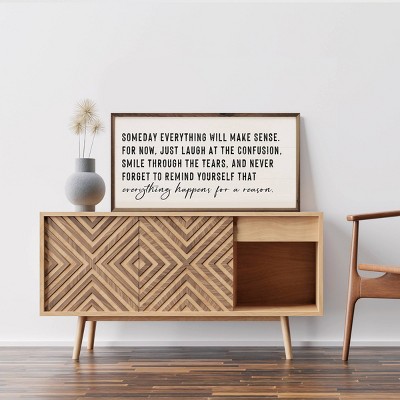 Kendrick Home Everything Happens For A Reason Wall Art White