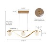 Siljoy Gold & Chrome Linear LED Pendant with Glass Globe Shade - 3 of 4