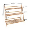 3 Tier Heavy Duty Bamboo Plant Stand Foldable Corner Planter Indoor Flower Pots Display Rack for Outdoor Garden Balcony & Patio - 4 of 4