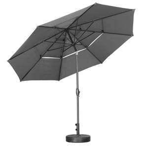 Ainfox 10FT 3 tier vented Outdoor Table Umbrella with Round Umbrella Base For Beach Market Backyard - 1 of 4