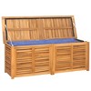 VidaXL Patio Storage Box with Bag 59.1"x19.7"x20.9" Solid Wood Teak - 4 of 4