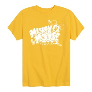 Boys' - Disney - Mickey Mouse Chalk Drawing Short Sleeve Graphic T-Shirt - 1 of 4
