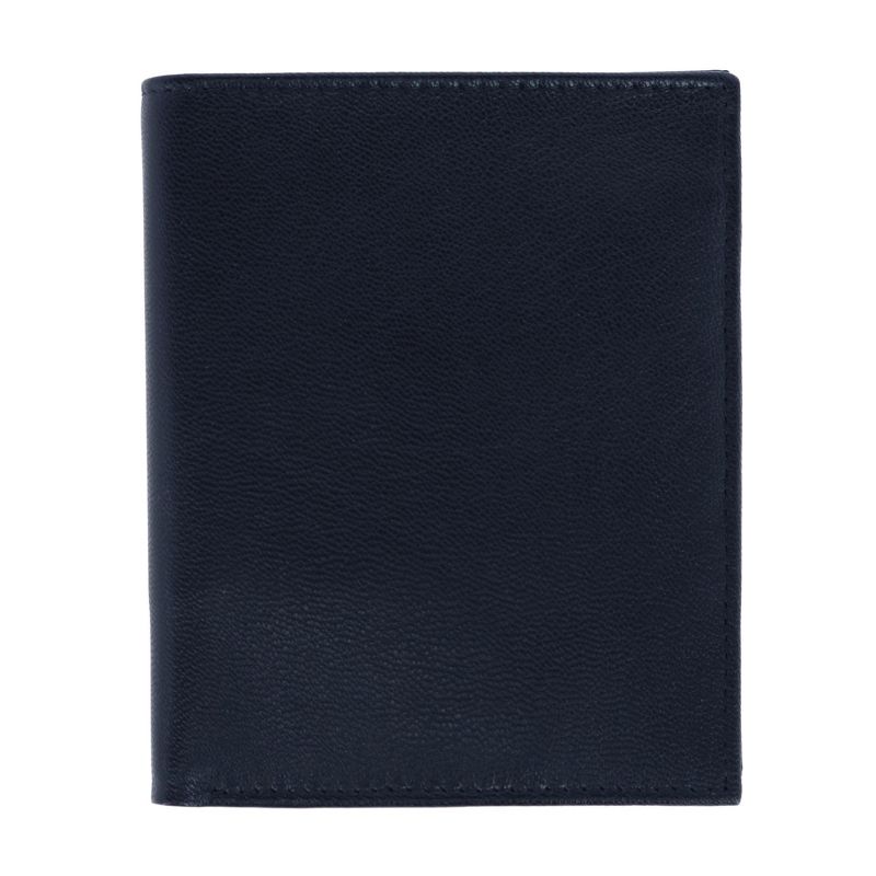 Buxton Men's Emblem Leather Credit Card Folio Pocket Secretary, 1 of 5