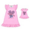 Sesame Street Pajamas Toddler Girls' Abby Cadabby Matching Doll Nightgown Pink - 2 of 4
