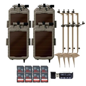 Stealth Cam Mounting Post for Camera& Solar Pak with 12V Solar Battery Pack 32GB Memory Cards and Card Reader (4 Pack) - 1 of 4