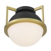 Savoy House Carlysle 1 - Light Flush Mount in  Matte Black/Warm Brass - 3 of 4