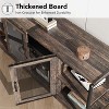 Farmhouse TV Stand for 65/75 Inch TVs, Rustic Wood Entertainment Center with Storage Cabinet and 2 Mesh Doors - 4 of 4
