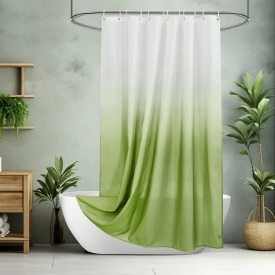 LunaLulinlk Green Ombre Fabric Shower Curtain