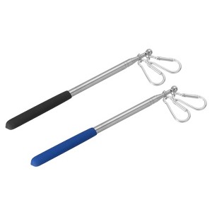Unique Bargains Stainless Steel Telescopic Portable Anti-slip Flag Pole 2 Pcs - 1 of 4