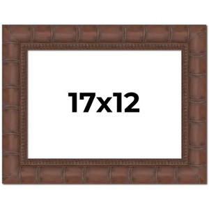 PosterPalooza | 17x12 Wide Bamboo Picture Frame, UV Acrylic, 4 Finishes - Brown, Black, Silver, and Natural - 1 of 4