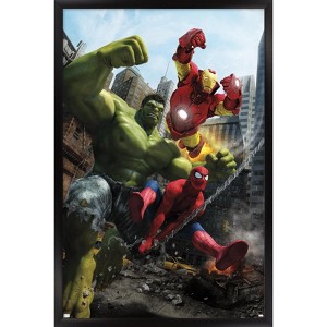 Trends International Marvel Comics Hulk - Iron Man Special #1 Framed Wall Poster Prints - 1 of 4