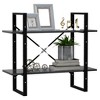 vidaXL 2-Tier Book Cabinet Gray 31.5"x11.8"x27.6" Engineered Wood - 3 of 4