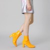 Allegra K Women's Square Toe Side Zip Chunky Heels Ankle Boots - 2 of 4