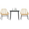 vidaXL Garden Dining Set Brown and Black - 2 of 4