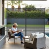 SpassWay 72"H Black 3 Panel Woven Room Divider Decorative Metal Privacy Screen Garden Arbor Freestanding Patio Trellis - 3 of 4