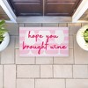 Stupell Industries Work & Wine Pink Printed Outdoor Door Floor Mat, design by Lil' Rue - 3 of 4