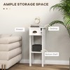 2-Tier Side Tables Set of 2 with Drawer and Shelf, 2 Pieces End Tables for Living Room and Hallway - 4 of 4