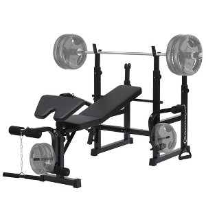 WhizMax Olympic Weight Bench, Adjustable Bench Press Rack with 2 Squat Rack, Foldable Weight Bench for Home Gym with Leg Developer & Preacher Curl - 1 of 4