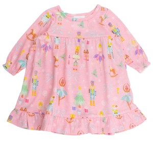 RuffleButts Girls Holiday Pajama Night Gown - 1 of 2