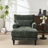 Modern Fabric Upholstered Chaise Lounge Chair,Accent Chair with Cushion and Wood Frame for Living Room,Indoor Lounge Sofa Chair-Koiai - 2 of 4