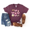 The Juniper Shop Coquette Beach Chart Youth Short Sleeve Tee - M - Plum - 3 of 4