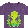 Girls' - Marvel - Groot Go Green St. Patricks Day Fitted Short Sleeve Graphic T-Shirt - 2 of 4