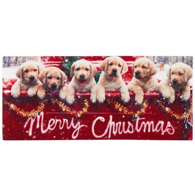 Home & Garden 10.0" Red Truck Puppies Switch Mat Sassafras Evergreen Enterprises Inc  -  Door Mat