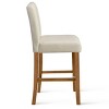 26" Portland  Upholstered Counter Height Barstool Wood(Set of 2) -Maison Boucle - 4 of 4