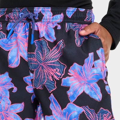 Art Class Boys' May Lilies Swim Trunks - art class™ Black and Purple XS: Adjustable Waistband, UPF 50+ Protection — фото 3