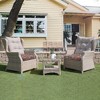 Peace Nest Solid Outdoor Patio Seat Cushion Set of 4 - 4 of 4
