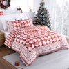 Christmas Duvet Cover Set, 3PCS Festive Bedding Collection, Soft Duvet Cover with 2 Pillowcases, Xmas Bedding Set (Not Comforter) - 2 of 4